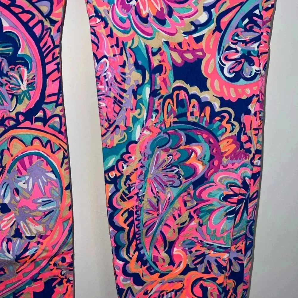Lilly Pulitzer - Blue & Pink Textured Paisley Print - Picture 4 of 12